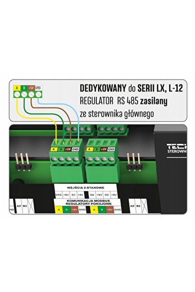 NO BRAND TECH R-X negru controler de cameră cu fir cu măsurare a umidității k...