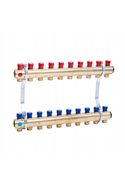 NO BRAND Distribuitor de încălzire pentru radiator, cu 6 căi, cu robinete, di...