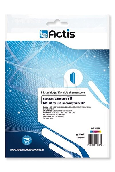 Actis Cerneală kh-78 pentru HP tricoloră