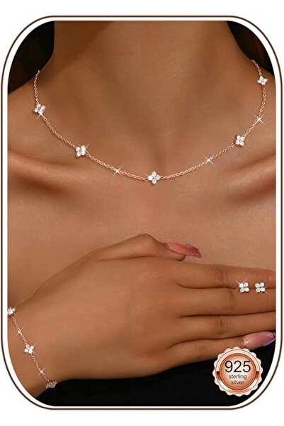 LOLIAS Women's Jewelry Set, cubic zirconia, necklace 41 + 5 cm, bracelet 16 +...