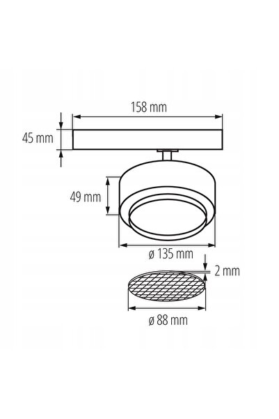 KANLUX REFLECTOR PROIECTOR PE ȘINĂ 3-FAZE 38W 4000lm 4000K 15-45 °   35660