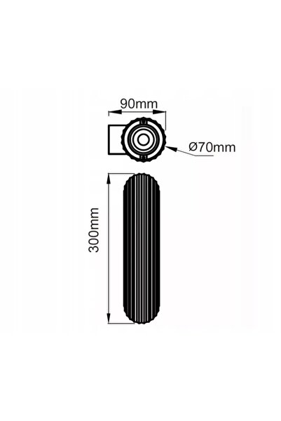 NO BRAND Aplică de perete sus-jos, tubulară ondulată, LIGHT PRESTIGE TOKIO LP...