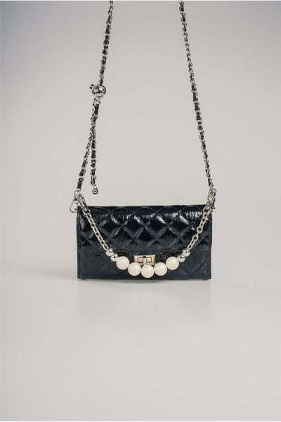 ÇÇS Mini Capotone Neck Bag, Handbag Shiny Patent Leather