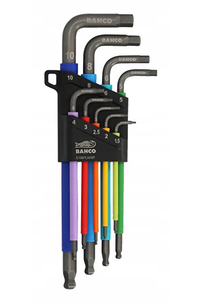 NO BRAND Set de chei hexagonale cu cap sferic, filetate, 1,5-10mm, BAHCO C199...