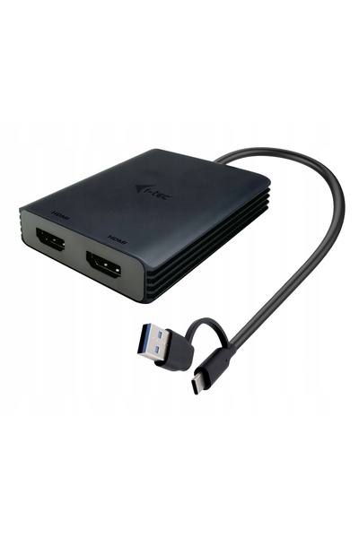 NO BRAND Adaptor i-tec HDMI Dual 4K 60Hz USB-C USB-A 2xHDMI 27cm Negru