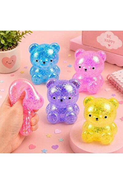 OEM Jucarie squishy ursulet, flexibila, sclipici, compacta