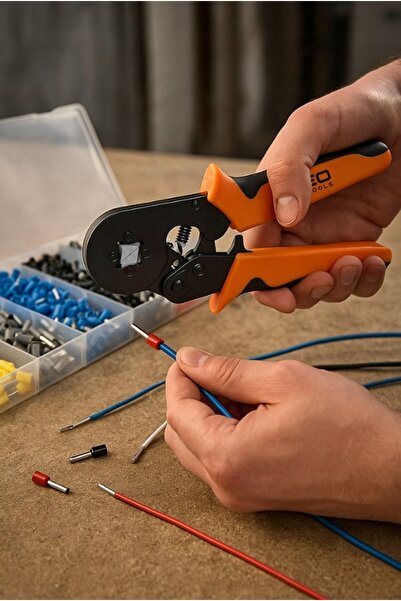 NEO Tools Clește NEO pentru sertizarea terminalelor 205 mm + 1200 manșoane