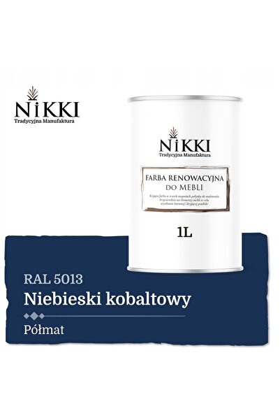 NO BRAND Vopsea pentru dulapuri de bucătărie Albastru Cobalt RAL5013 Semimatt 1L