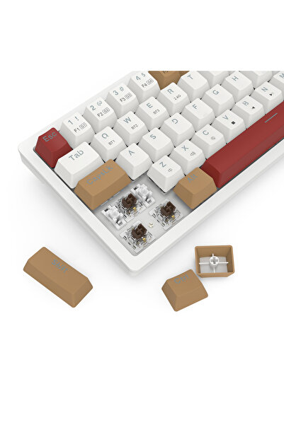 REDRAGON Tastatură de gaming K677WLR-RGB-PRO Rammus Brown RGB BT 2.4 GHz