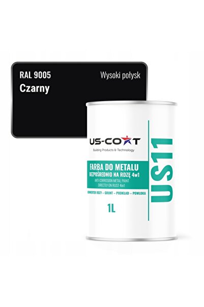 NO BRAND Vopsea anticorozivă protectoare pentru rugină, pentru metal, 1L, Neg...