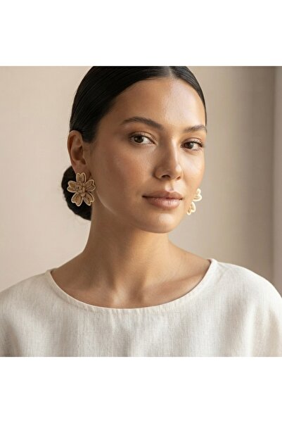 DAZLİNGACCESSORY Brown Straw Earrings