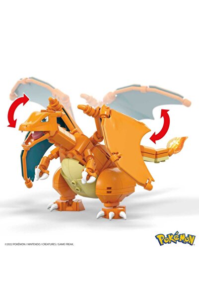 Mega Bloks CHARIZARD 13 cm, PĂTRĂȚELE POKEMON, FIGURINĂ DE ASAMBLAT PENTRU CO...