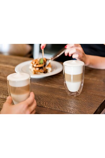 NO BRAND VIALLI I LOVE SET DE 6 PIESE DE STICLĂ THERMAL PENTRU CAFEA LATTE + ...