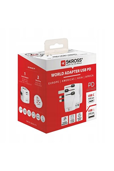 SKROSS Adaptor Pro Light USB AC30 PD Świat 1.302473