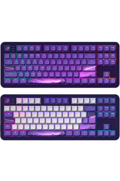 NO BRAND Tastatură Dark Project ALU87B Celestial ISO DE cu suport multilingv