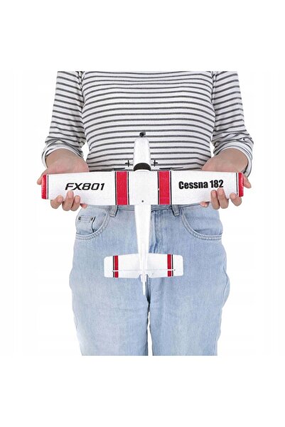 NO BRAND Avion planor RC Cessna 182 FX801 din spumă, 2.4GHz, cu telecomandă