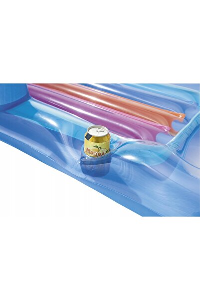 BESTWAY Saltea gonflabilă 43028 161x84 cm Fotoliu cu suport pentru pahar