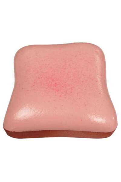 OEM Jucarie antistres squishy paine prajita, moale, 9x9x3cm, roz