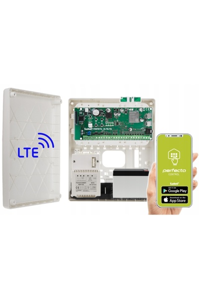 SATEL PERFECTA 16 LTE SMS LCD APP SIRENA 7AH KIT SISTEM DE ALARMĂ DE SECURITA...