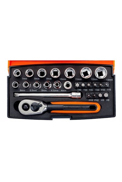 Bahco Set de chei tubulare 1/4'' 25 piese SL25