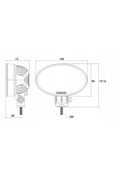 NO BRAND Lampă de lucru LED FRISTOM 15xLED 6100lm pentru remorcă de tractor