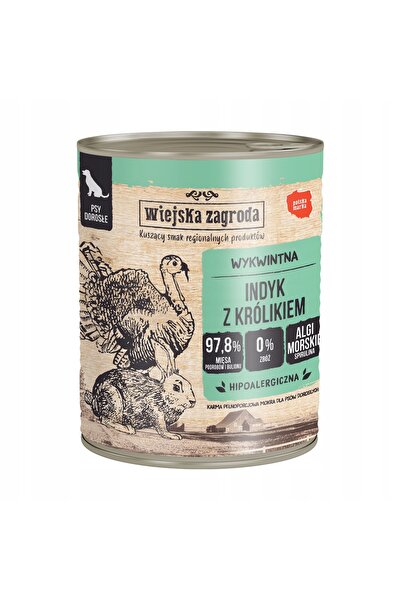Wiejska Zagroda Hrană pentru câini Curcan cu iepure 6 x 800 g