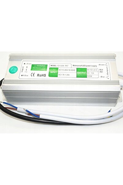 NO BRAND Sursă de alimentare 12V 120W 10A impermeabilă pentru bandă LED IP67 ...