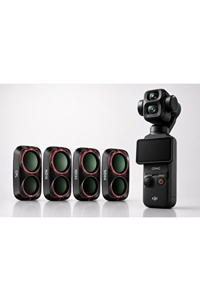 Teknoroket DJI Osmo Pocket 4P Uyumlu Profesyonel 4'lü Filtre Seti CPL + ND16 ...