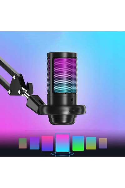 NO BRAND MICROFON UNIVERSAL CU SUPORT TIP BRAȚ RGB, CONECTOR PENTRU CĂȘTI DE ...