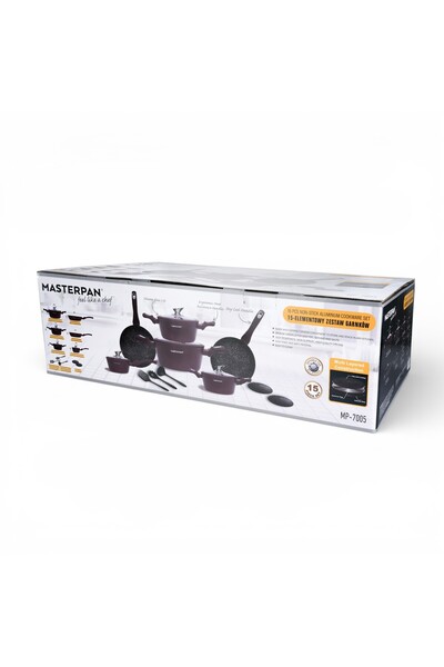 Masterpan SET DE FARfurii DE MARMURĂ 15EL. ACOPERIRE CU GRANIT |   Inducție G...