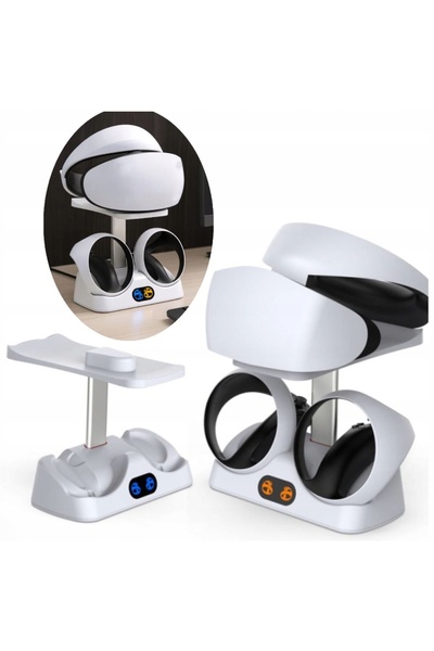 GAT STAȚIE DE ÎNCĂRCARE PENTRU PS VR2 ȘI 2 CONTROLERE, ÎNCĂRCĂTOR, SUPORT PEN...