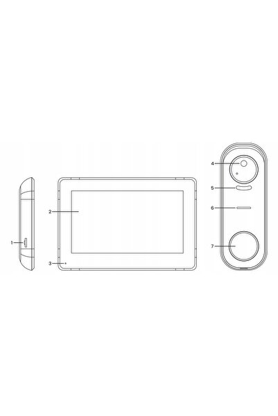 Virone Sistem de interfonie video cu sonerie Full HD, fără fir, control Wi-Fi...