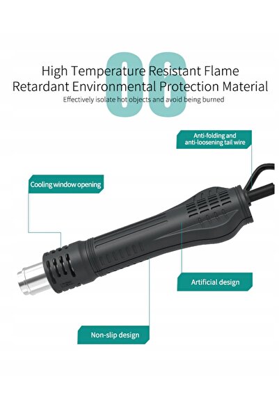 NO BRAND STAȚIE DE LIPIT QUICK 715 760W 2 ÎN 1: FIER DE LIPIT + PISTOL CU AER...