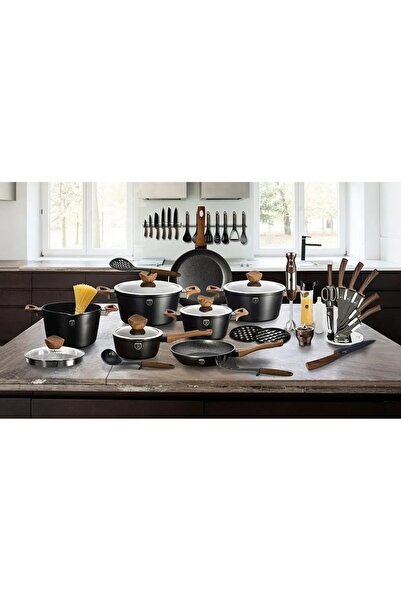 Berlinger Haus Tigaie de granit 24cm pentru inducție și gaz cu capac