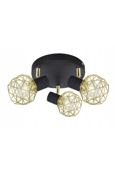 NO BRAND Candellux Lighting Plafonieră rotundă Negru, Galben