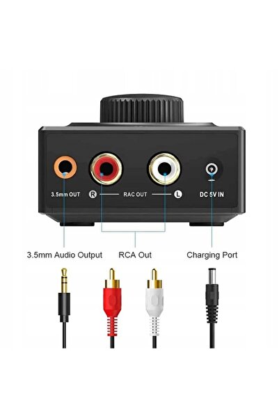 1Mii Receptor Audio HD HiFi Fără Fir Bluetooth 5.0 YMOO B06T3 50m RCA/AUX