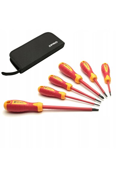 PRO Set de 6 șurubelnițe izolate pentru electricieni 1000 V