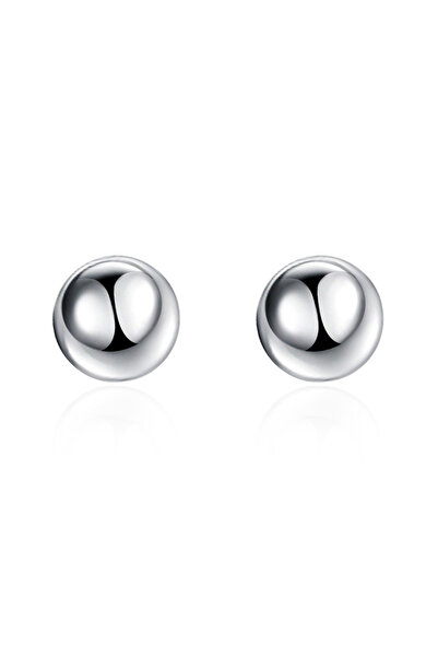 Choice 8mm Cute 925 Silver 8/10/12mm Round Smooth Solid Bead Ball Stud Earrin...