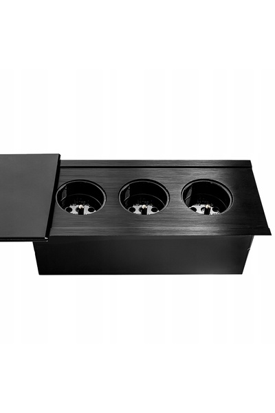 Spacetronik Priză de blat SPS-S33B COMPACT 3x Alimentare MediaPort