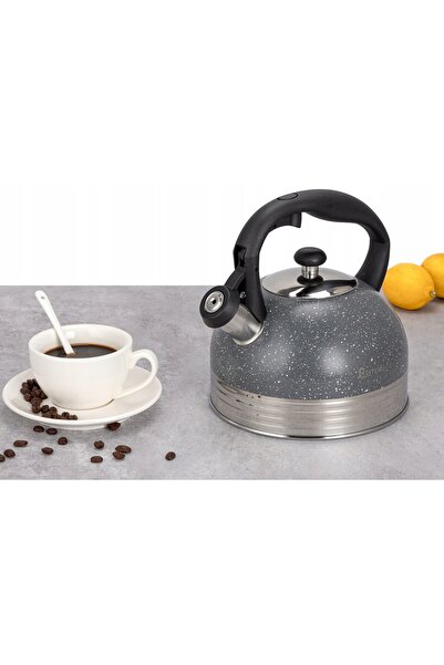 NO BRAND Fierbător tradițional cu fluier 2,5L Inducție Gaz inox