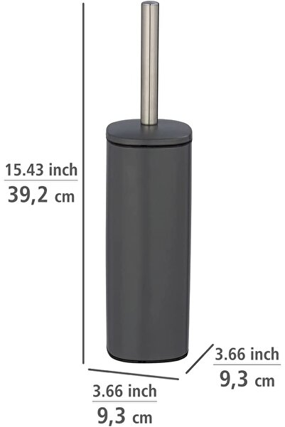 Wenko Perie pentru WC din oțel vopsit, compatibilă, 9,3x9,3x39,2 cm, antracit