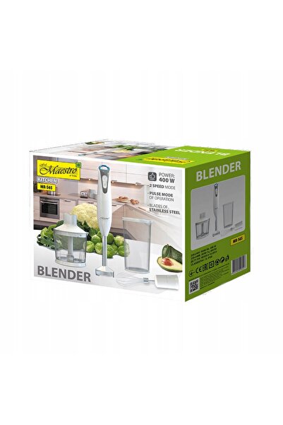 Maestro MR-565 400W Blender de mână cu funcție de zdrobire a gheții și mod puls