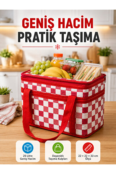 izbul Thermal Insulated Thermos Picnic Bag Large Volume Cold and Hot Carrying...