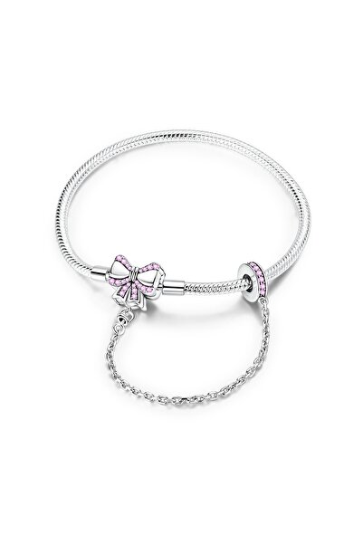 Choice19 17cm KTB135 Original 925 Sterling Silver Charm Bracelets Heart Clip ...