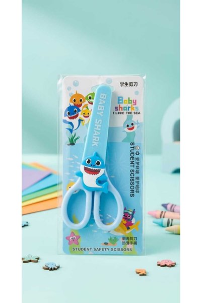 ALPA STORE Figürlü Korumalı Çocuk Makası Baby Shark Köpek Balığı Temalı 1 ADET