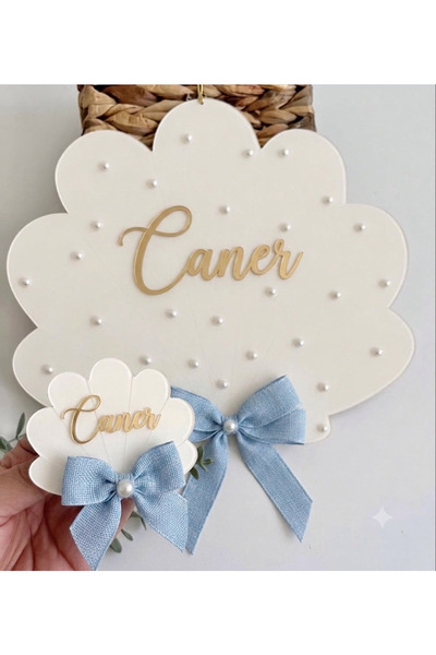 renkli mi renkli tasarım dünyası Plexi Oyster Magnet Set Baby Boy Door Decora...