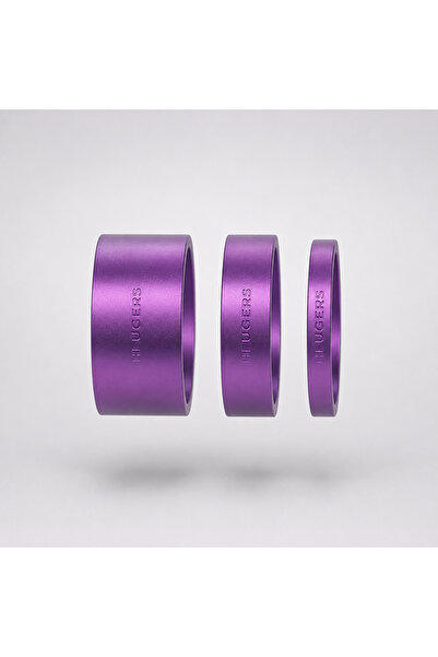 heugers 1-1/8" Uyumlu 3 Parça Furç Spacer Yükseltici Seti Mor (5mm, 10mm, 20mm)