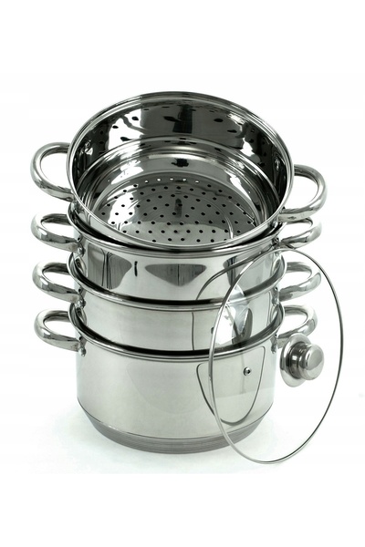 NO BRAND Set de gătit la aburi 5el, 24 cm, aparat de gătit la aburi (tip paro...