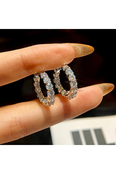 Choice 2.6 carat (total) Real Moissanite GRA 2.6ct D Color Moissanite Earring...