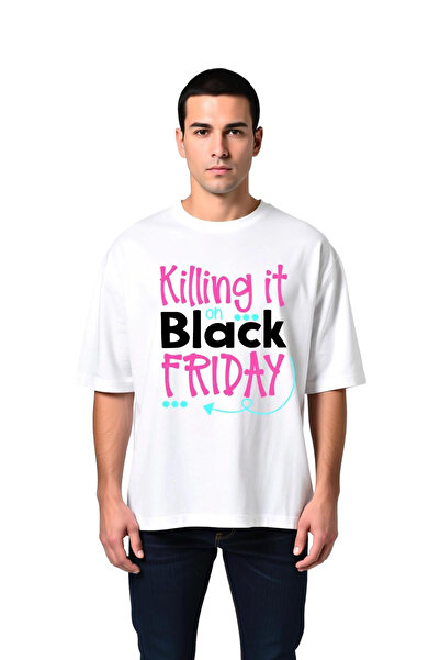PayBuy تي شيرت رجالي مطبوع عليه "I'm Done With Work On Black Friday" مقاس كبير